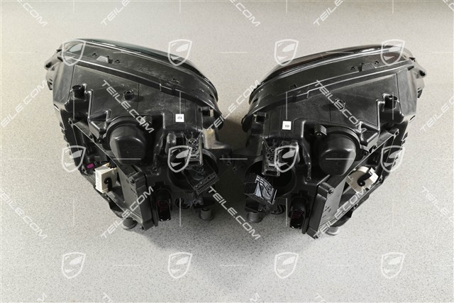 LED Headlamp set, with variable light distribution, darkened, L+R