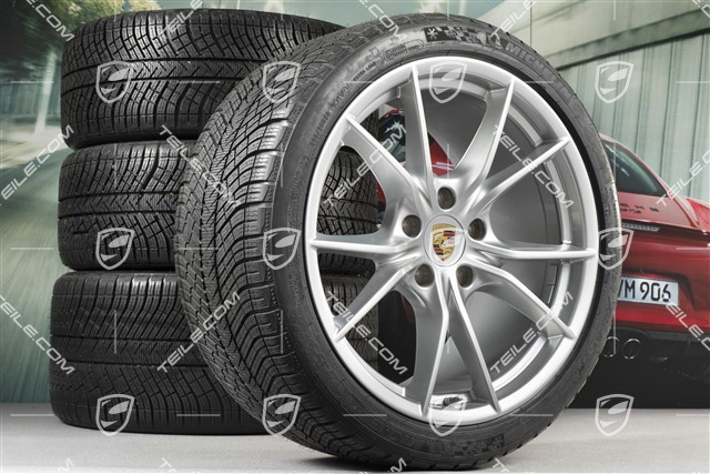 20" Winterräder Satz Carrera S (IV), Felgen 8,5J x 20 ET49 + 11J x 20 ET56 + NEUE Michelin Pilot Alpin PA4 N1 Winterreifen 245/35 R20 + 295/30 R20