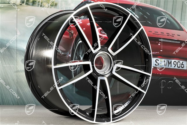 21" Turbo S Felge, 11,5J x 21 ET67, in Schwarz Hochglanz