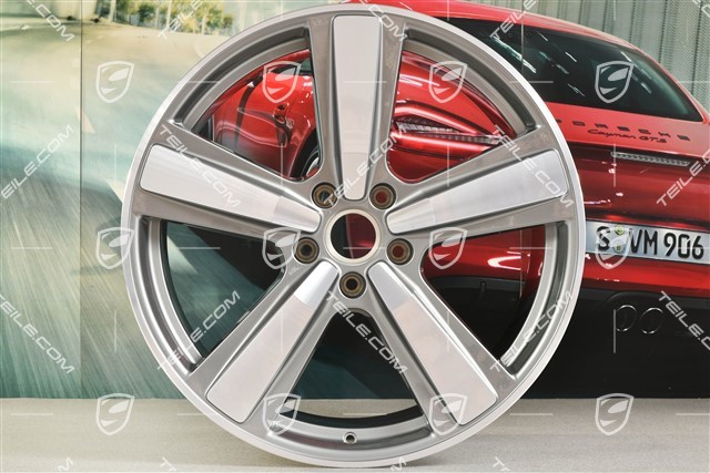 22" Felge Cayenne Exclusive Design Sport, 11,5J x 22 ET61, Platinsilber