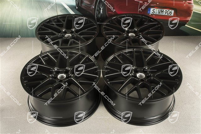 21-inch RS Spyder alloy wheels set, 9,5J x 21 ET27 + 10J x 21 ET19, black satin mat