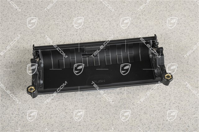 Abdeckung des Porsche Communication Management (PCM) SIM-Karte und CD / DVD-Steckplatz, Leder Schwarz