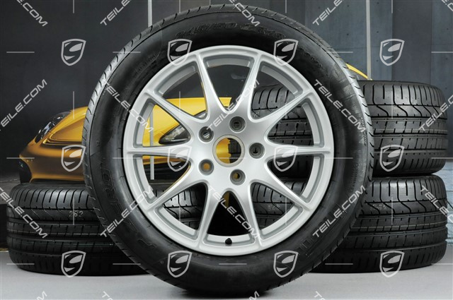 18" Panamera S Sommerräder Satz, Felgen 8J x 18 ET59 + 9J x 18 ET53 + Reifen Pirelli P-Zero 245/50 R18 + 275/45 R18
