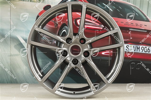 20" komplet felg Cayenne COUPE Sport, 10,5J x 20 ET55 + 9J x 20 ET50, kolor platynowy satynya
