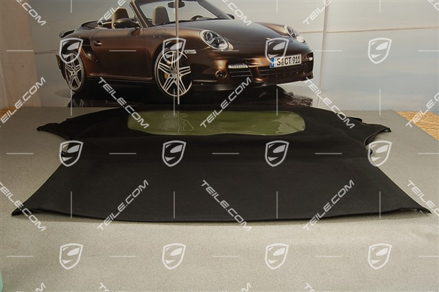 Top cover incl. rear window, black
