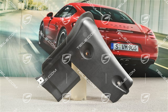 Wheel well housing cover, lower part, rear, black, C2/C2S, R