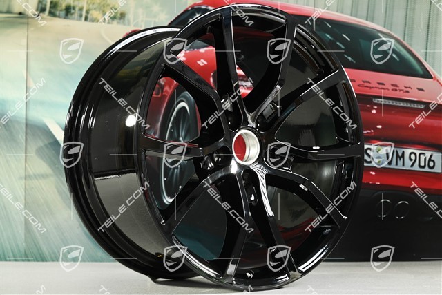 21" Felgensatz Cayenne Exclusive Design, 11J x 21 ET49 + 9,5J x 21 ET46, für den Cayenne Coupé, schwarz hochglanz