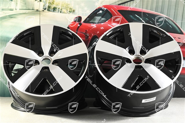 20" Cayenne Basis Aero COUPE Felgensatz, 10,5J x 20 ET55 + 9J x 20 ET50, schwarz hochglanz