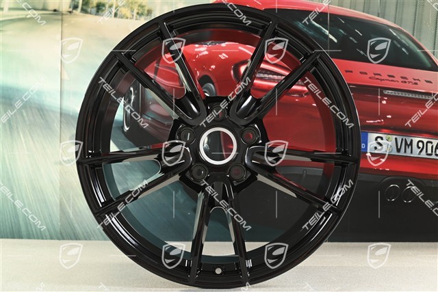 19+20" wheel rim set Carrera, rims: front 8,5J x 19 ET52 + rear 11,5J x 20 ET67, black high gloss