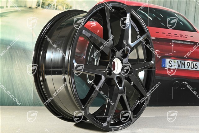 21" Felge Panamera Sport Design, 9,5J x 21 ET71, schwarz hochglanz