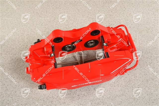 Festsattel ohne Belag, Turbo / Carrera4S / Carrera2S, rot, L