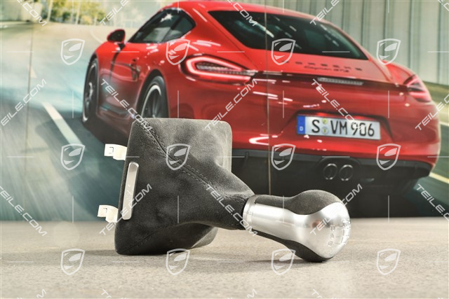 Spyder, Shift lever / gear shift knob with Alcantara® gaiter / sleeve, manual, Black