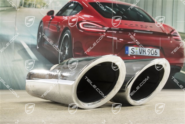 Tail pipe, polished, L