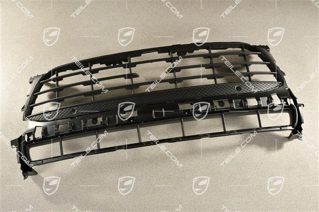 Front bumper, centre ventilation grille with ACC and Park Assist, Black