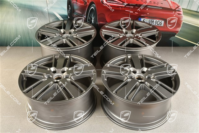 20" Felgensatz Panamera Design 2, 9,5J x 20 ET71 + 11,5J x 20 ET68, in Platinum Seidenmatt