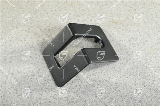 Abdeckblende / Abdeckung, Verriegelungshebel / Lehnensperrhebel für die Rücksitzlehne, Schwarz, L