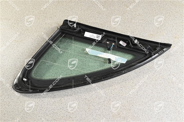 Fondscheibe, Waermeschutzglas Grün mit Zierleiste Schwarz matt, R