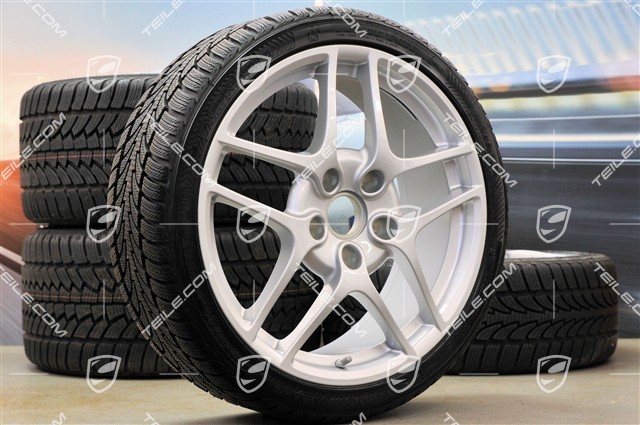19-inch Winter wheels set, Carrera S II, rims 8J x 19 ET57 + 11J x 19 ET 51 + NEW winter tyres 235/35 R19 + 295/30 R19, TPM 433MHz