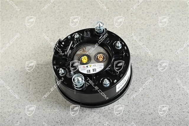 Airbag unit, steering wheel, Black ring / band, leather Black
