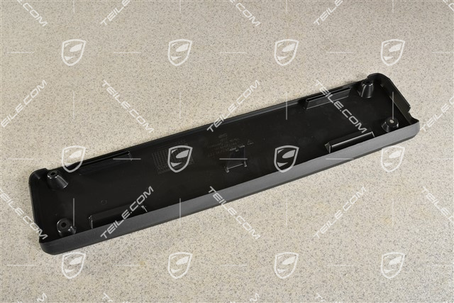 Front bumper number / Licence plate support, large, Black