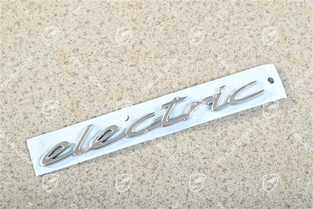 Abzeichen / Emblem Aufkleber ELECTRIC Lichtsilber-Metallic, L=R