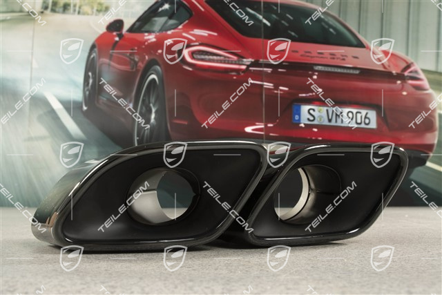 Endrohr, Turbo, schwarz, L