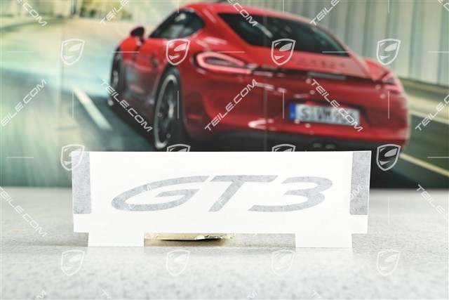 Napis / logo naklejka GT3, czarny mat, L=R