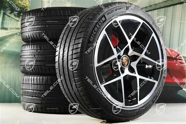 20" Turbo Sport Aero Sommerräder Satz, Felgen 9J x 20 ET54 + 11J x 20 ET60 + NEUE Michelin Sommerreifen 245/45 R20 + 285/40 R20