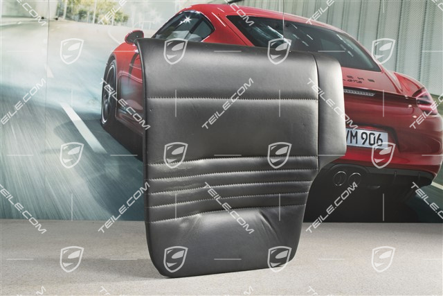 Back seat lower / cushion, Coupe/Targa, leather, black, R