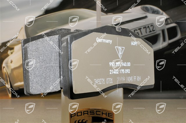 Brake pad set, 4S / Turbo / RS, L+R Brake pad set, 4S / Turbo / RS, L+R