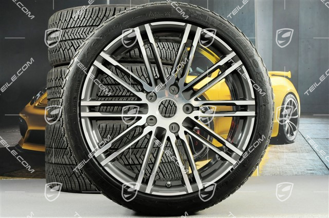 20" koła zimowe "Turbo", komplet, felgi 8,5J x 20 ET51 + 11J x 20 ET56 + NOWE opony zimowe Michelin Pilot Alpin PA4 245/35 R20 + 295/30 R20, z czujnikami ciśnienia