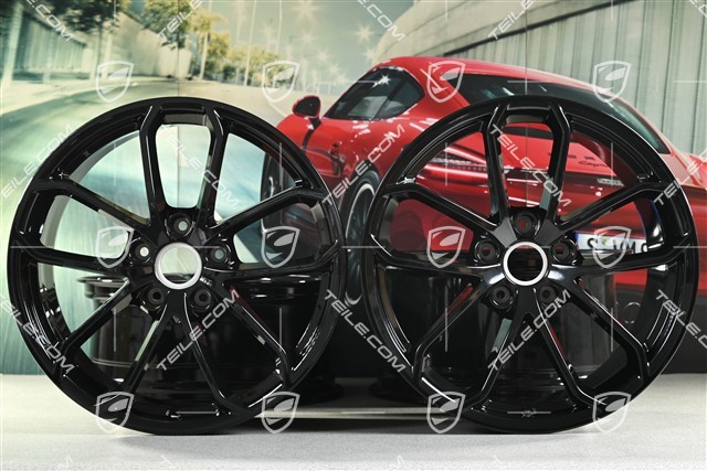 20" Felgensatz SPYDER, 8,5J x 20 ET57 + 10,5J x 20 ET47, in Schwarz Hochglanz