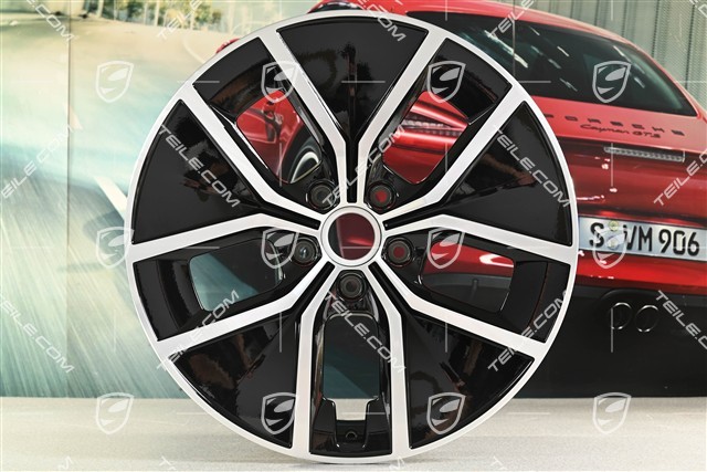 21" Felga Aero Design 9J x 21 ET56, czarny wysoki połysk + frezowana powierzchnia