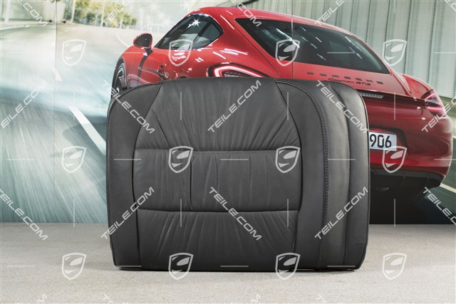 Notsitzrückenlehne, Raffleder, schwarz, Coupe, R