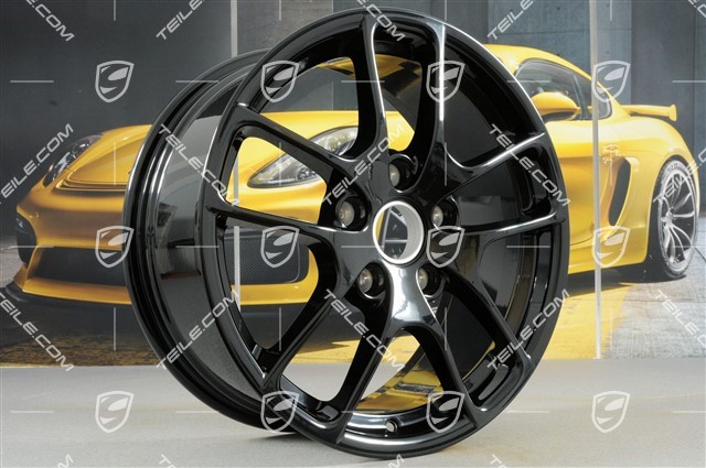 18" Felgensatz Cayman III, 8J x 18 ET57 + 9,5J x 18 ET49, schwarz hochglanz