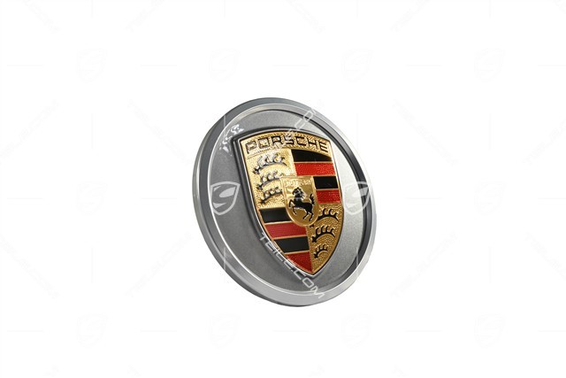 Wheel hub cap set, crest coloured, Platinsilver / silver