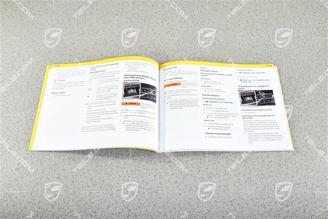 Porsche 911 992.2 Carrera/GTS Driver's Manual - Handbuch/Bedienungsanleitung, Englisch