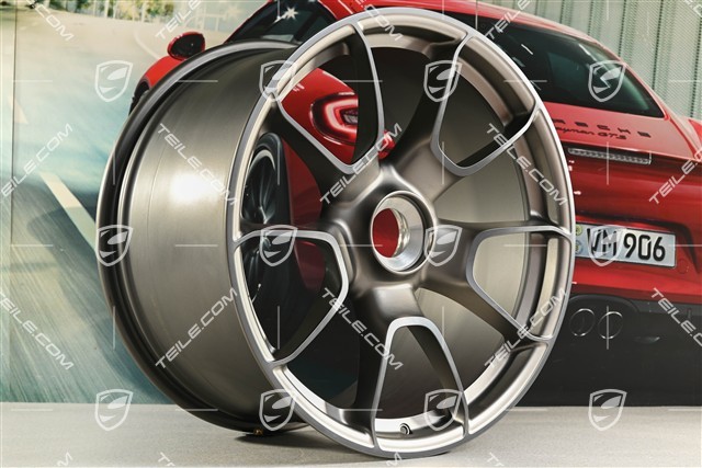 21" Turbo S Exclusive Design Felge, 12J x 21 ET70, Zentralverschluss, rhodiumgrau