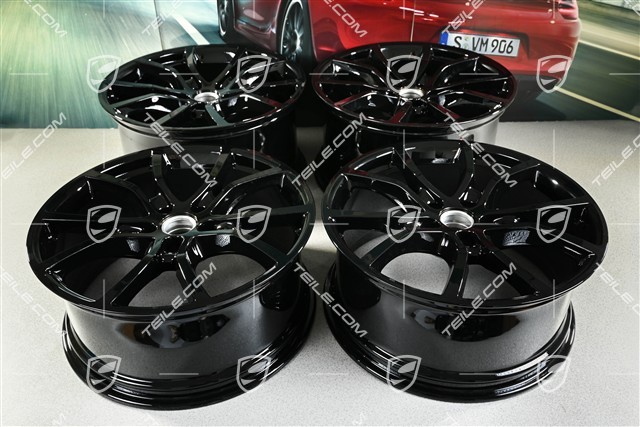 21" Felgensatz Cayenne Exclusive Design, 11J x 21 ET49 + 9,5J x 21 ET46, für den Cayenne Coupé, schwarz hochglanz