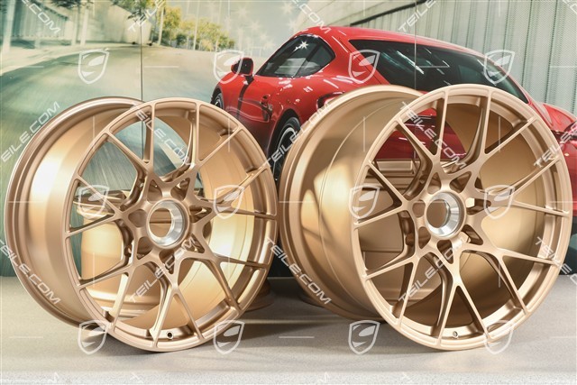 20"+21" GT3RS komplet felg, felgi 10J x 20 ET45 + 13J x 21 ET31, złote - Neodyme