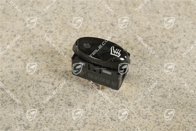 Switch / button, seat heating, gloss black, R