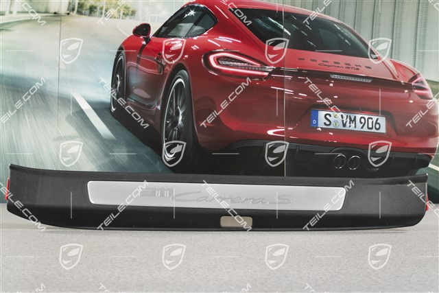 Einstiegleiste, Schwarz/Aluminium-gebürstet, ''911 Carrera S'', L