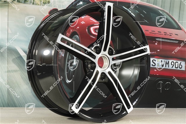 21" Wheel rim set Mission E Design, 9,5J x 21 ET60 + 11,5J x 21 ET66, black high gloss