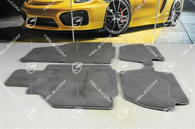 Komplet dywaników podłogowych, 4-częściowy (996), niebieski "metropol"