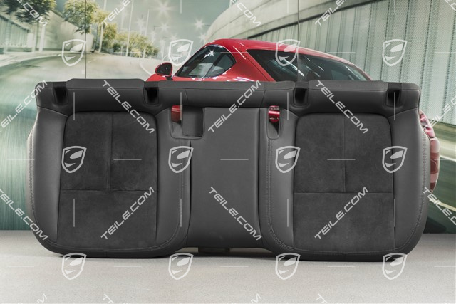 Rear seat, Leatherette/Alcantara, black, KPL