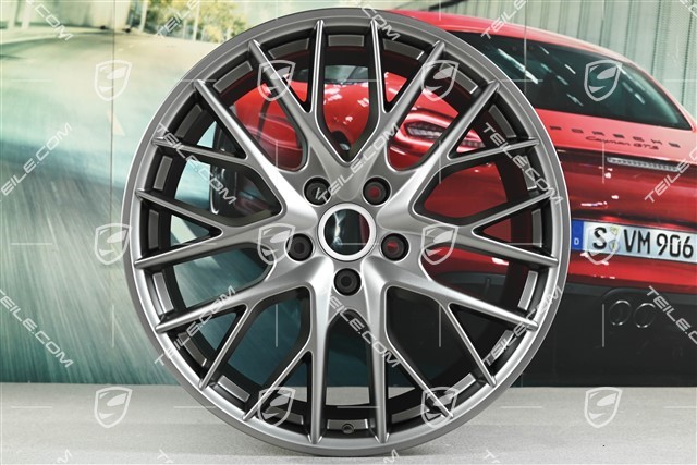 21" Felga Panamera Sport Design, 10,5J x 21 ET71, do kół zimowych, Platinum satynowy mat