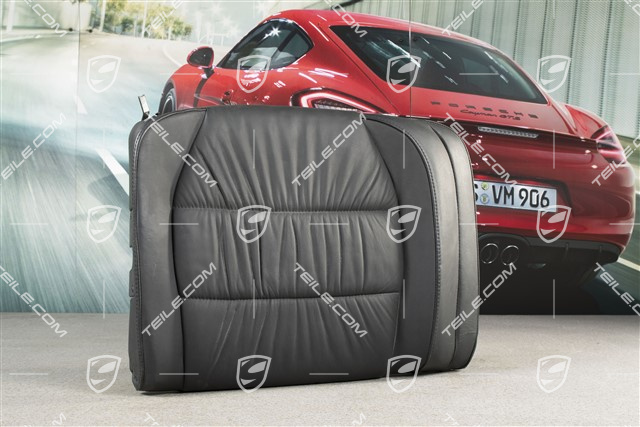 Notsitzrückenlehne, Raffleder, schwarz, Coupe, R