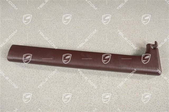 Knee protection strip, leatherette, wine red, L