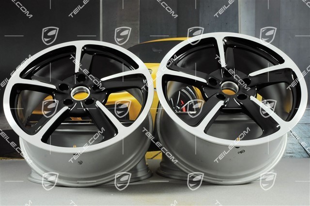 20" Komplet felg SportTechno, 8.5J x 20 ET57 + 10J x 20 x ET50, czarny połysk
