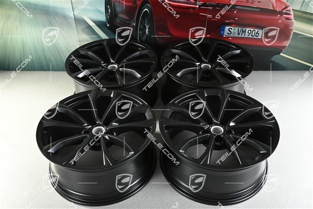 19"-inch alloy wheel set Macan Design, 8,5J x 19 ET21 + 9J x 19 ET21, black satin-matt